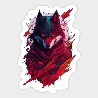 wolf artwork Sticker